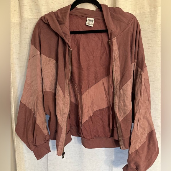 PINK Zip Up Sweatshirt - Picture 1 of 4